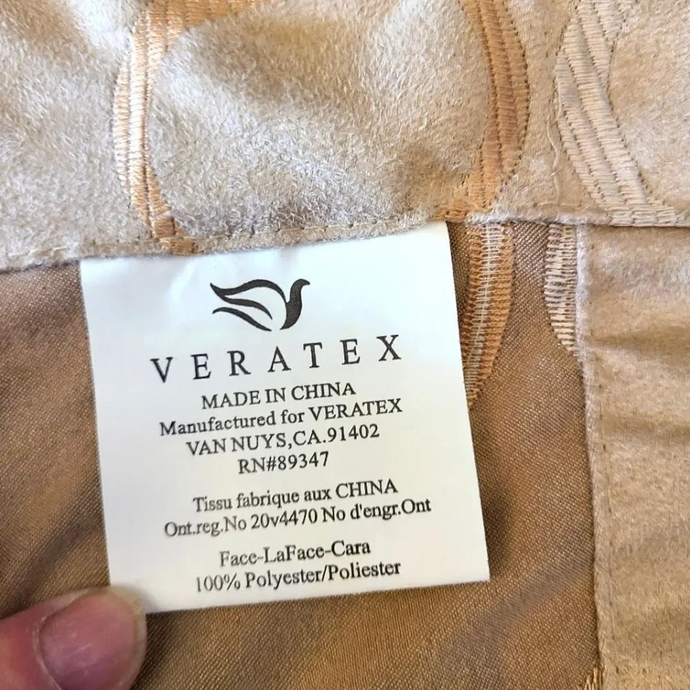 Veratex Cafe Curtains Embroidered Suede Grommets‎ Sz 54